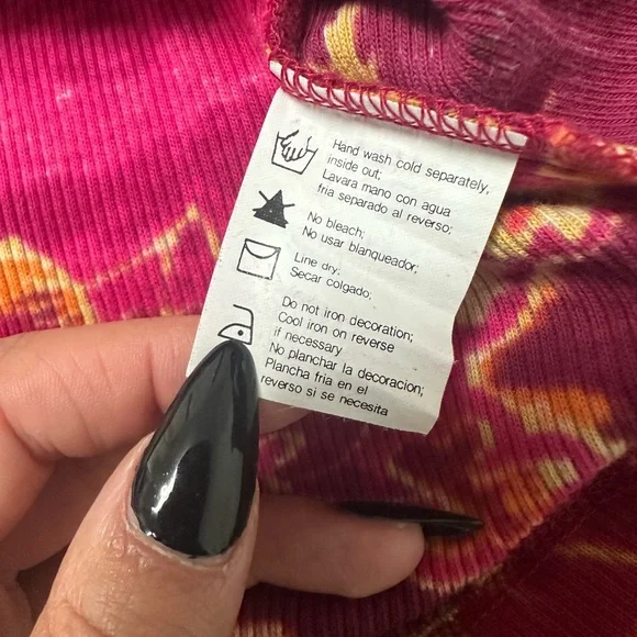 Victoria Jones Y2K Pink and Orange Floral Tank Top with Sequins - Picture 4 of 7